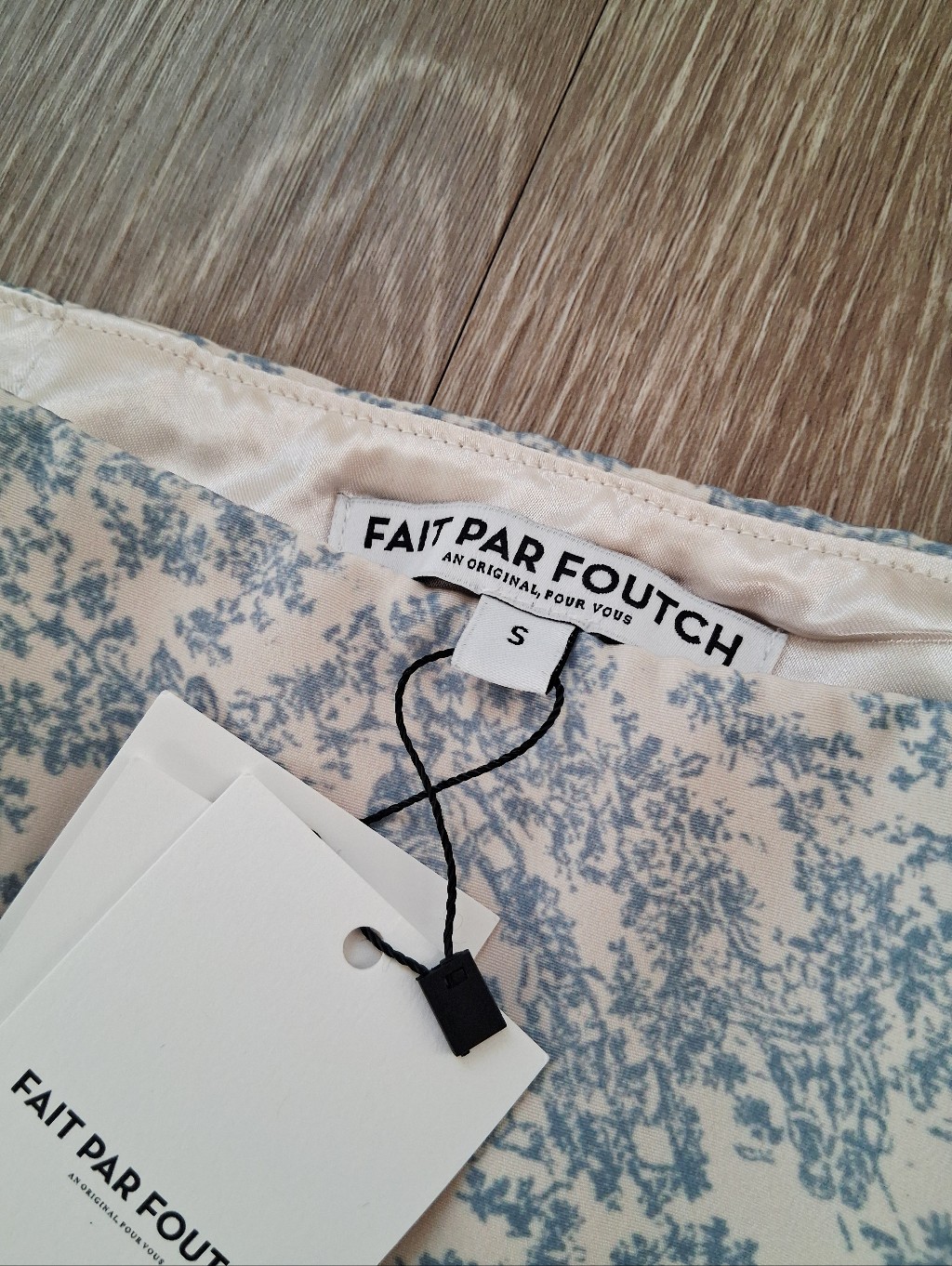 Fait Par Foutch Jacqueline Skirt In Blue Toile — image 6 of 8